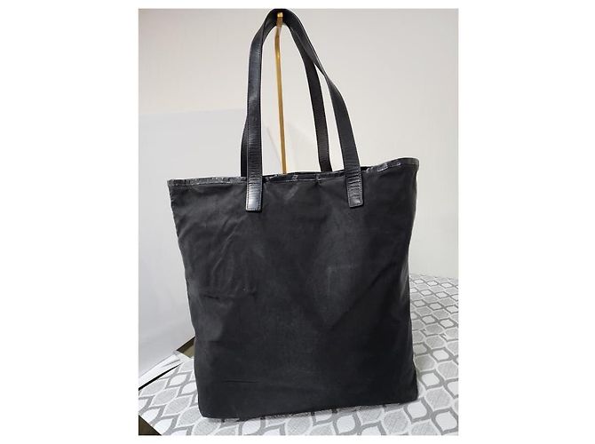 Borsa tote Tessuto in nylon e pelle nera di Prada Nero - vista 2