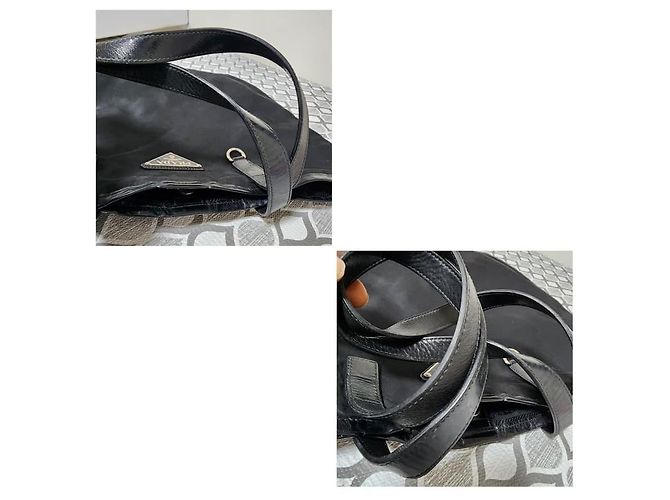 Borsa tote Tessuto in nylon e pelle nera di Prada Nero - vista 7