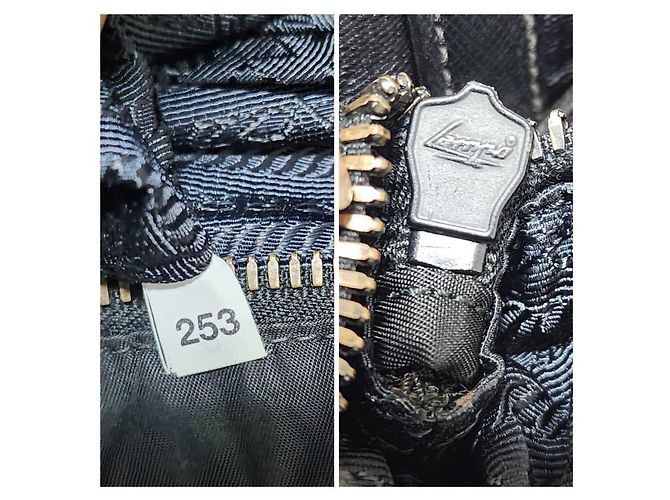 PRADA Piccola Borsa a Tracolla in Nylon Tessuto e Pelle Saffiano Nera Nero - vista 6