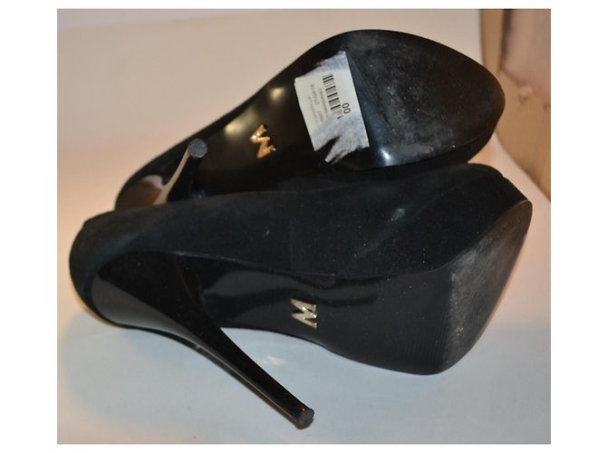 Décolleté Mangano in scamosciato nero con plateau Taglia 37 IT - vista 4