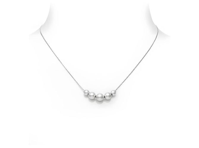 Collana Mikimoto Perle in Movimento Silver hardware - vista 4