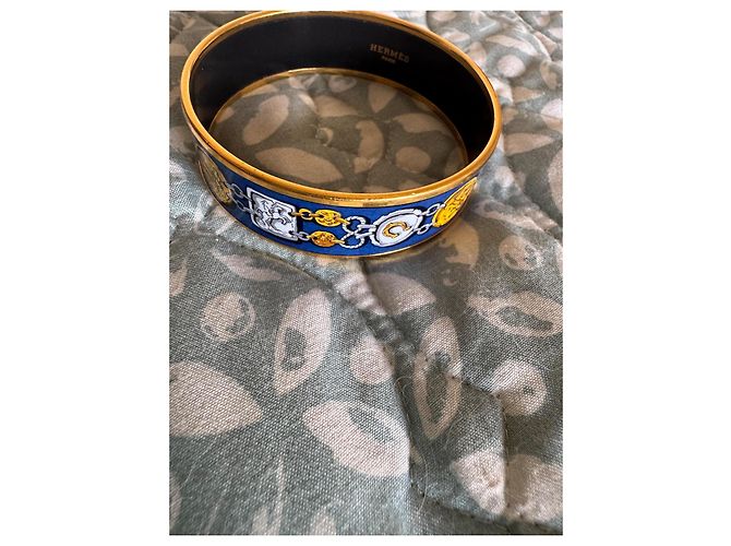 Pulsera Hermès Azul Oro Gold hardware - vista 3