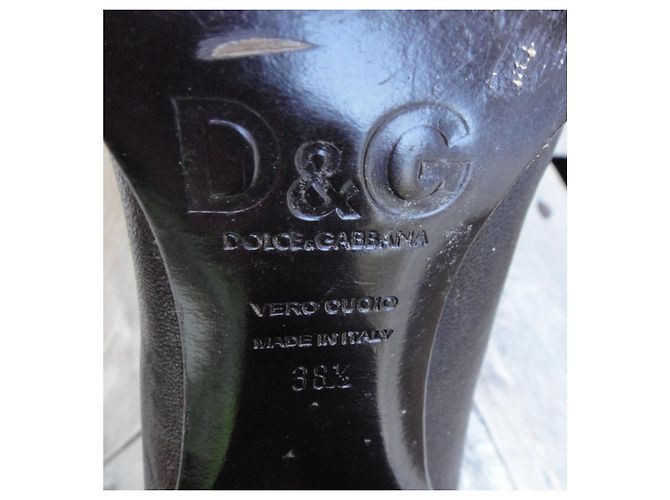 Dolce & Gabbana Derbies con tacco in pelle marrone scuro - vista 7