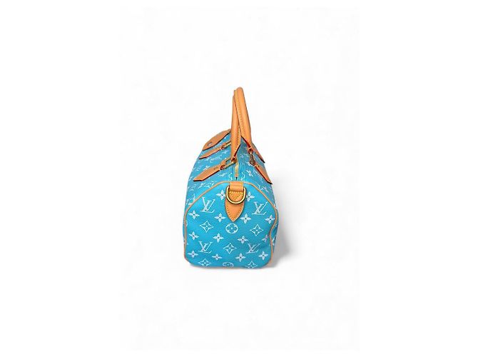 Louis Vuitton Speedy P9 Bandoliera 25 Blu Blu chiaro - vista 2