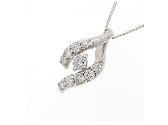 Autre Marque Collana in platino e diamanti Argento - vista 3