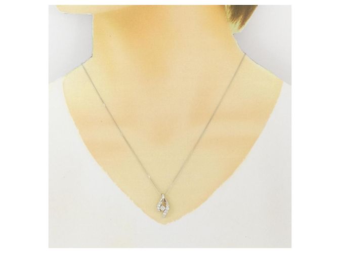 Autre Marque Collana in platino e diamanti Argento - vista 6