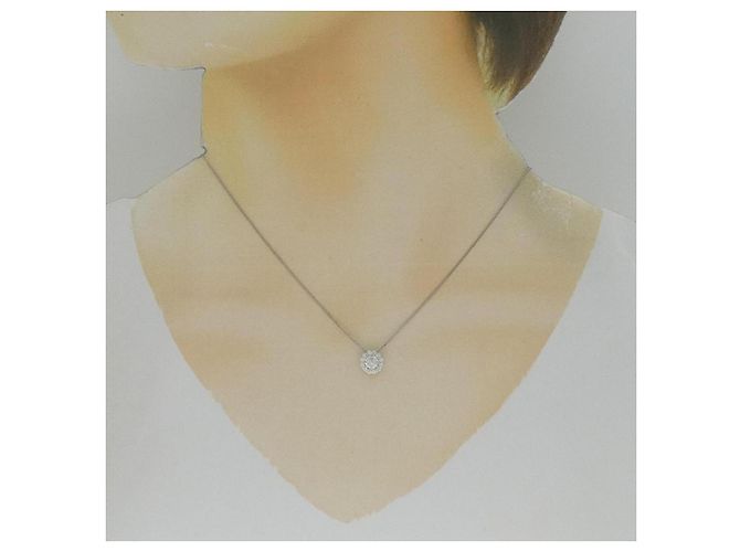 Autre Marque Collar de diamante de platino PT900 PT850 Plata - vista 6