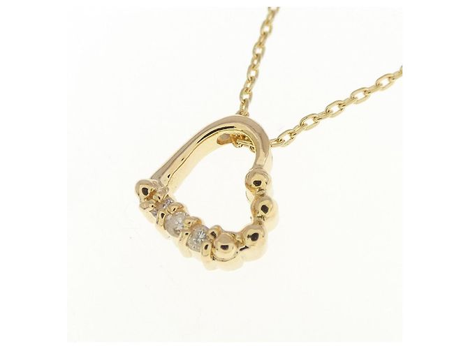 Autre Marque Collana con diamante a forma di cuore Au750 D'oro - vista 3
