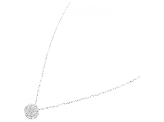 Autre Marque Collana in diamante in oro bianco Au750 a forma di fiore Argento - vista 2