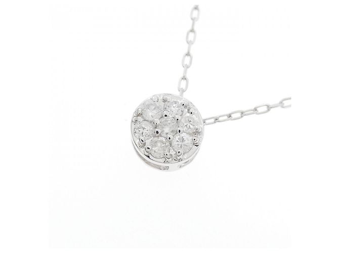 Autre Marque Collana in diamante in oro bianco Au750 a forma di fiore Argento - vista 3