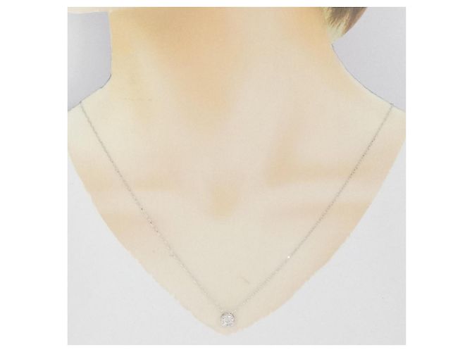 Autre Marque Collana in diamante in oro bianco Au750 a forma di fiore Argento - vista 6