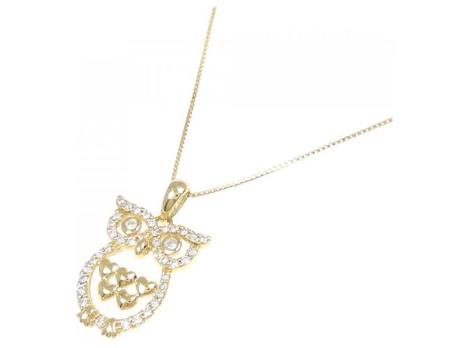 Autre Marque Au750 Eulen-Diamant-Halskette Golden - Ansicht 2