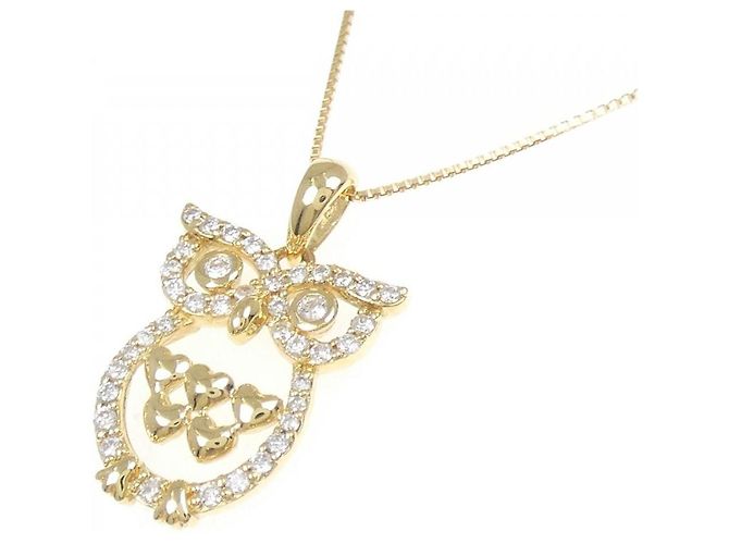 Autre Marque Au750 Eulen-Diamant-Halskette Golden - Ansicht 3