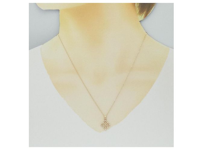 Autre Marque Collana in Au750 e Diamanti Rosa - vista 6