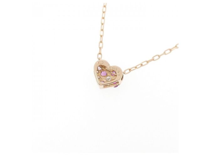 Autre Marque Au750 Saphir-Diamant-Halskette Pink - Ansicht 4
