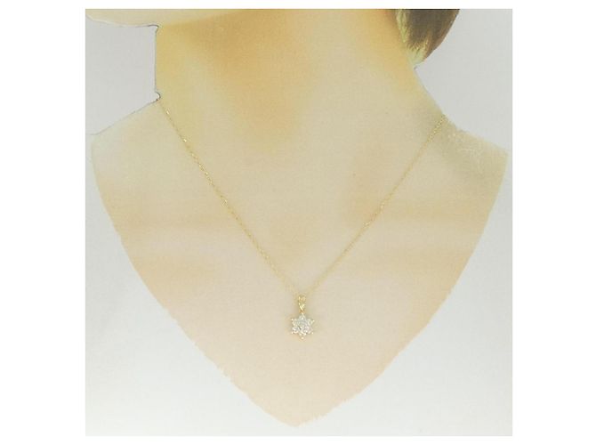 Autre Marque Collana di diamanti a forma di fiore Au750 D'oro - vista 6