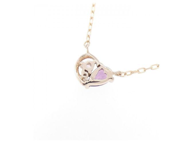 Autre Marque Collar de granate en oro rosa K10 con diamantes de turmalina - vista 4