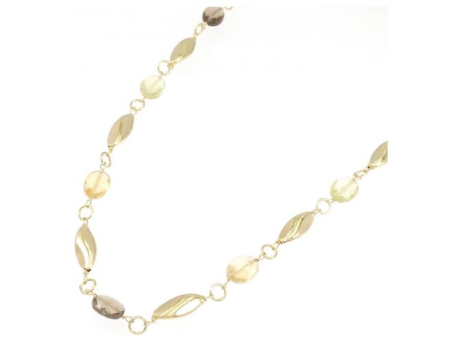 Autre Marque Au750 Farbstein-Halskette Golden - Ansicht 2