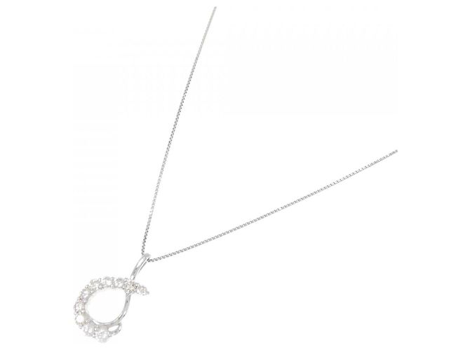 Autre Marque Collier en diamant en or blanc Au750 Argenté - vue 2