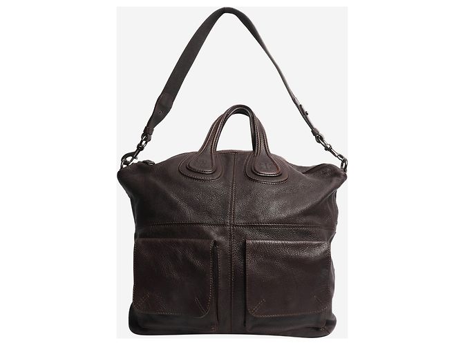 Givenchy Dunkelbraune Nightingale-Leder-Tote - Ansicht 2