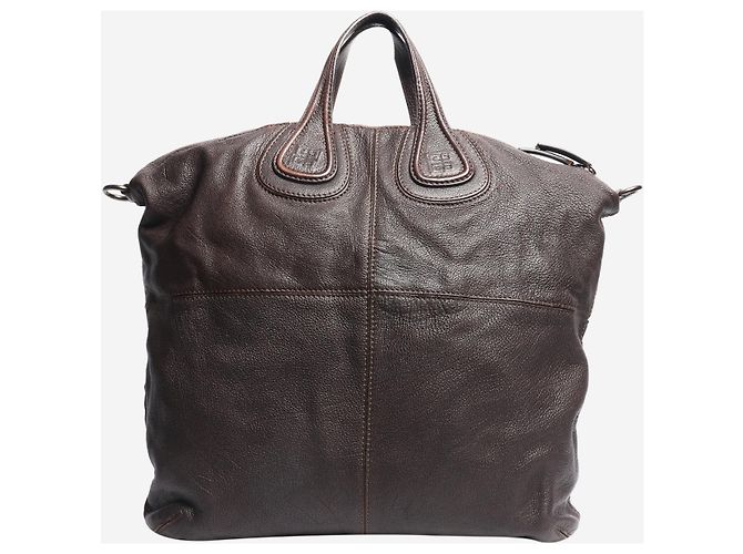 Givenchy Dunkelbraune Nightingale-Leder-Tote - Ansicht 4