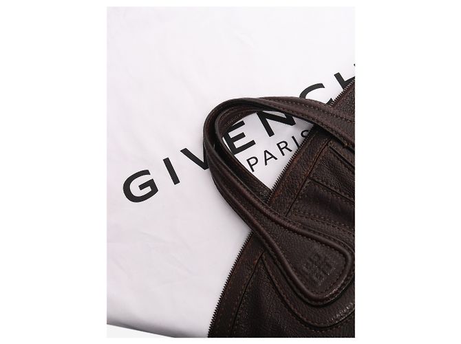 Givenchy Dunkelbraune Nightingale-Leder-Tote - Ansicht 9