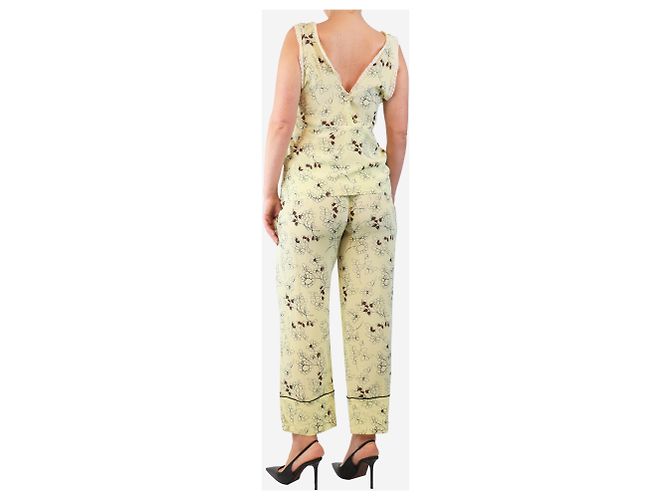 Marni Conjunto de top de tirantes floral amarillo y pantalón - talla M - vista 2