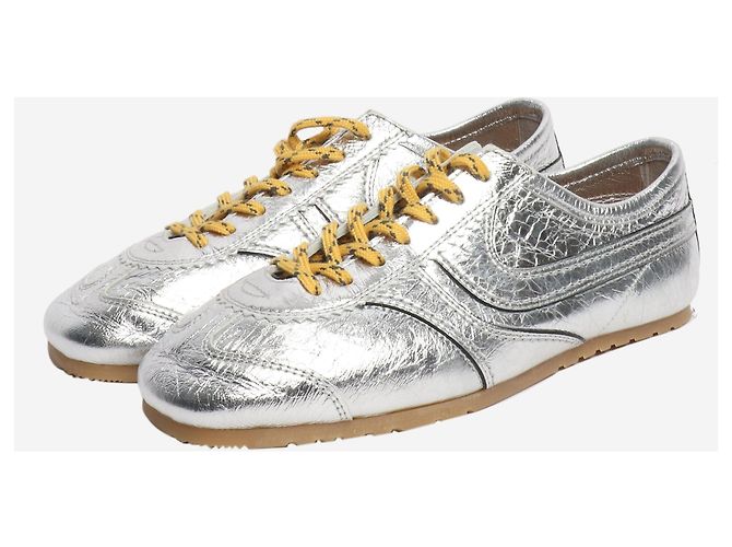 Dries Van Noten Silberne Low-Top-Sneaker - Größe EU 36 (UK 3) - vista 2
