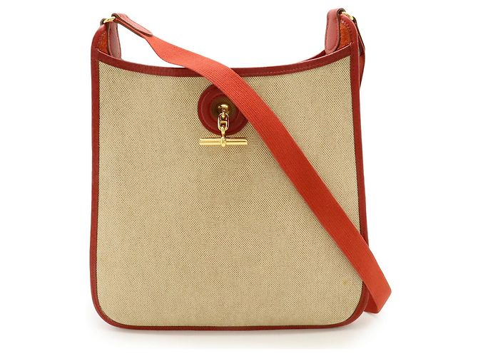 Borsa a Spalla Vespa PM Hermès Rosso Beige - vista 2