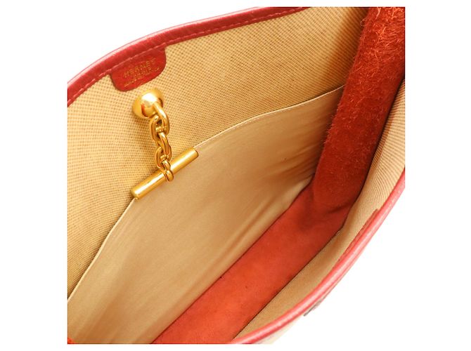 Borsa a Spalla Vespa PM Hermès Rosso Beige - vista 7