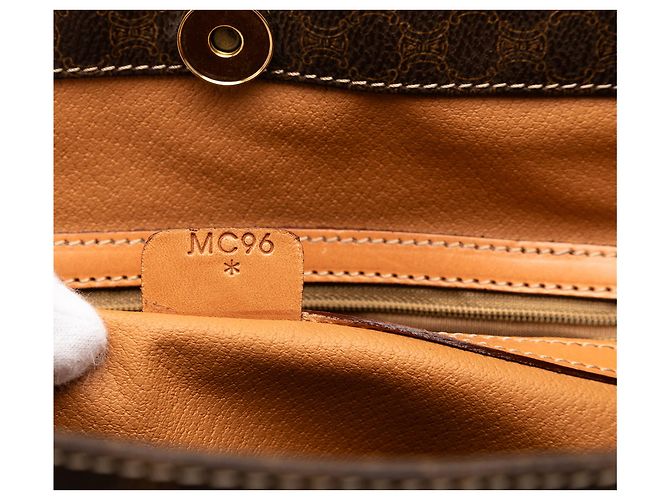 Céline Borsa tote in tela rivestita Macadam marrone di Celine - vista 6