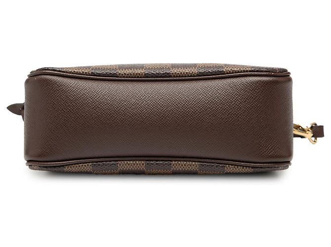 Trousse Pochette Damier Ebene Marrone Louis Vuitton - vista 3