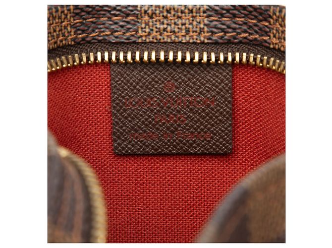 Trousse Pochette Damier Ebene Marrone Louis Vuitton - vista 5
