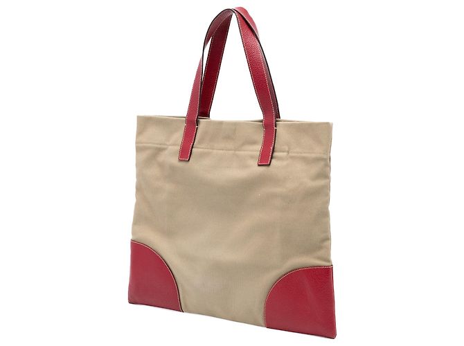 Prada Canapa Tote mit braunem Cinghiale-Besatz - Ansicht 2