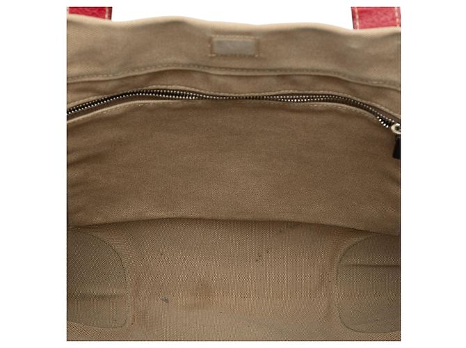 Prada Canapa Tote mit braunem Cinghiale-Besatz - Ansicht 4