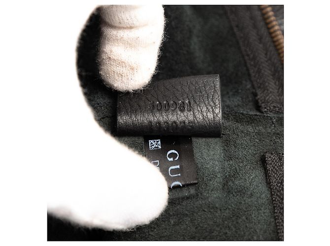 Clutch in pelle nera media con logo Gucci Nero - vista 6