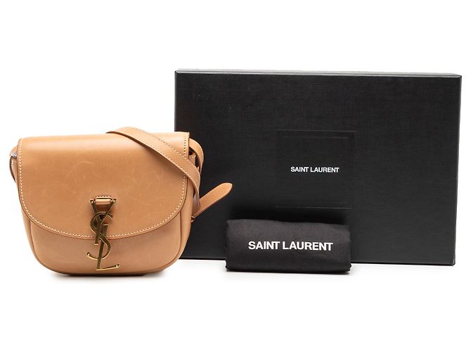 Borsa a tracolla Kaia in pelle marrone di Saint Laurent Marrone chiaro - vista 9