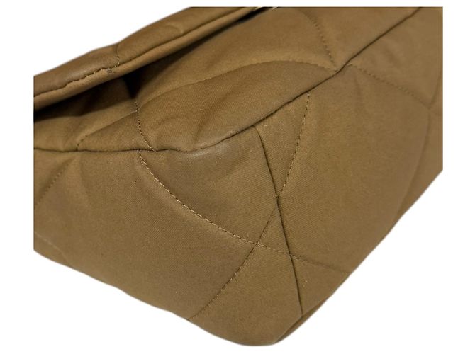 Borsa a Spalla Chanel 19 in Tela di Cotone Marrone - vista 7