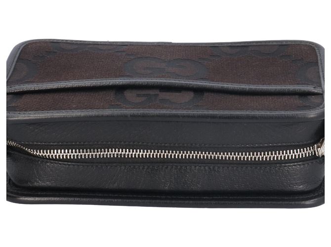 Borsa a Spalla Jumbo GG di Gucci Nero - vista 8