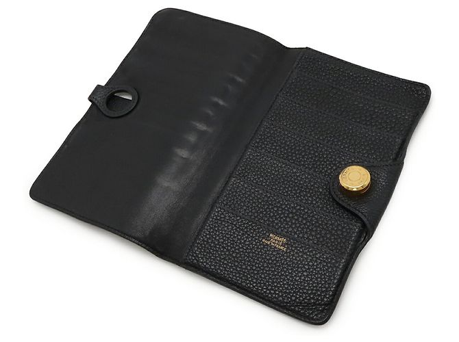 Hermès Dogon MM Bi-Fold Langbörse Schwarz - Ansicht 6
