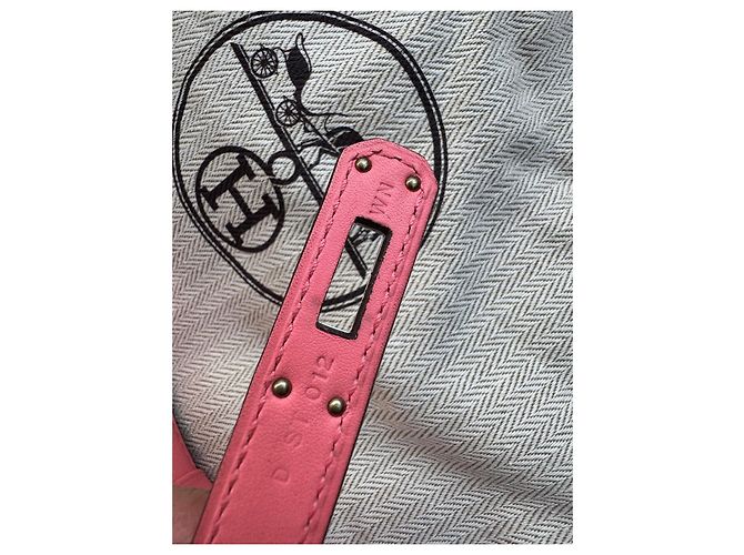 Hermès Kelly Cut Rose Azalee Swift palladium hardware Rosa - vista 10
