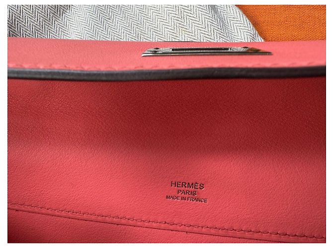 Hermès Kelly Cut Rose Azalee Swift palladium hardware Rosa - vista 16