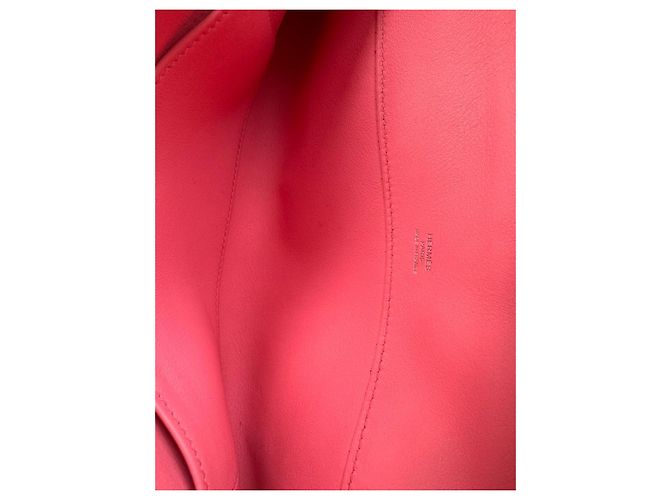 Hermès Kelly Cut Rose Azalee Swift palladium hardware Rosa - vista 18