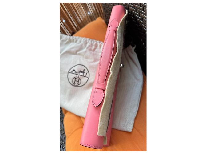 Hermès Kelly Cut Rose Azalee Swift palladium hardware Rosa - vista 5