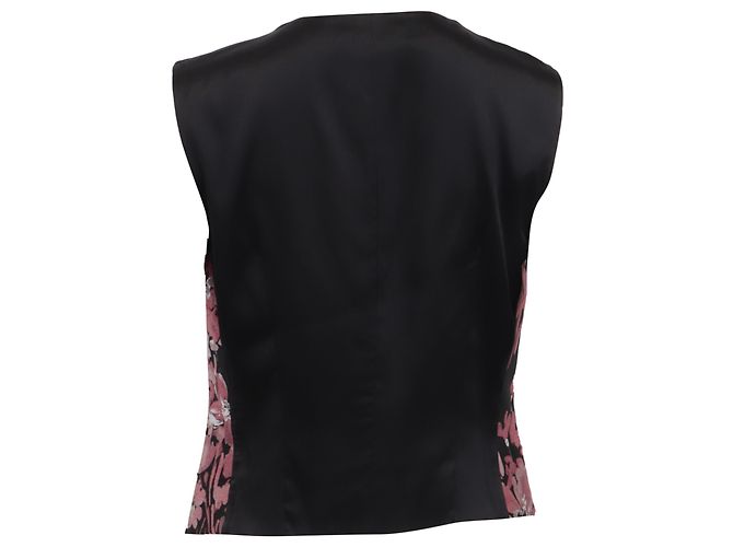 Dolce & Gabbana Floral Brokat-Weste aus Polyester in Pink und Schwarz - Ansicht 4