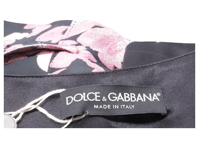 Dolce & Gabbana Floral Brokat-Weste aus Polyester in Pink und Schwarz - Ansicht 5