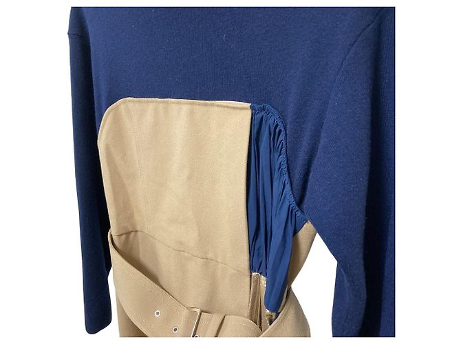 Autre Marque VESTIDO DE PLEATS EN PANELES ELENDEEK Azul Beige Dorado Azul marino - vista 3