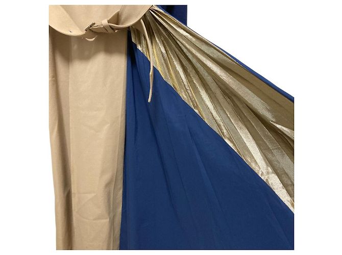 Autre Marque VESTIDO DE PLEATS EN PANELES ELENDEEK Azul Beige Dorado Azul marino - vista 4