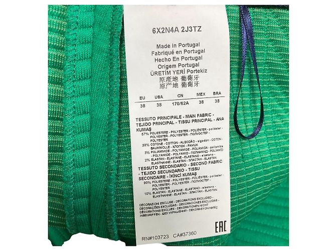 Falda Mini Stretch Emporio Armani Verde - vista 7