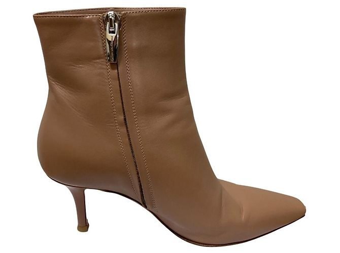 Autre Marque Lederkurze Stiefel Gianvito Rossi Beige - Ansicht 3